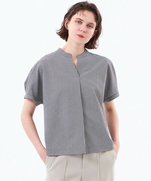 MACKINTOSH PHILOSOPHY / マッキントッシュ フィロソフィー シャツ・ブラウス | 【WEB&一部店舗限定】スキッパーサッカーブラウス（ブラック1）