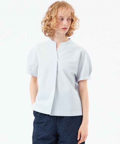 MACKINTOSH PHILOSOPHY / マッキントッシュ フィロソフィー シャツ・ブラウス | 【WEB&一部店舗限定】スキッパーサッカーブラウス（ブルー1）