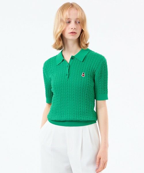 MACKINTOSH PHILOSOPHY / マッキントッシュ フィロソフィー ニット・セーター | 【WEB&一部店舗限定】バッキンガムベア ケーブルニットポロ（グリーン1）