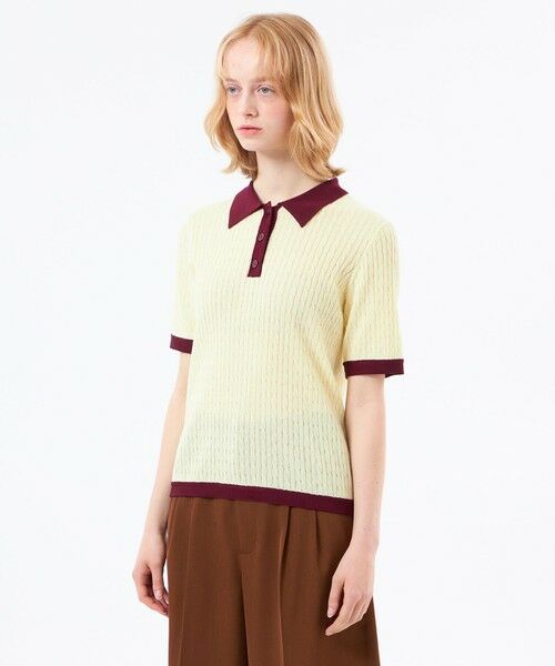 MACKINTOSH PHILOSOPHY / マッキントッシュ フィロソフィー ニット・セーター | シアーミニケーブルポロニット | 詳細5