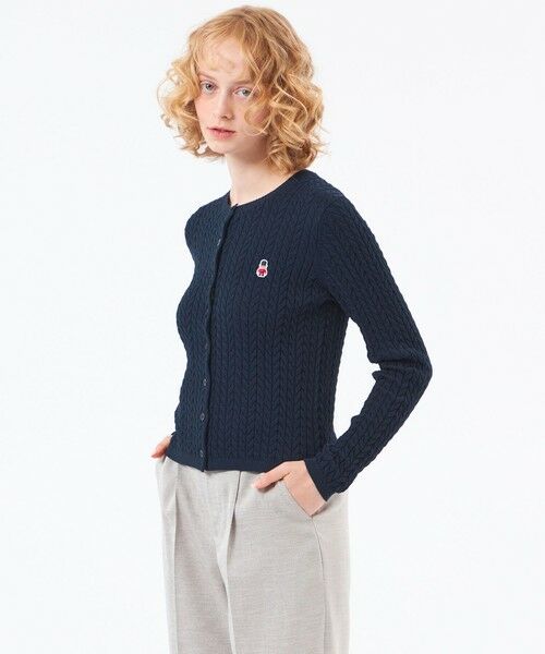 MACKINTOSH PHILOSOPHY / マッキントッシュ フィロソフィー ニット・セーター | 【WEB&一部店舗限定】バッキンガムベア ケーブルニットカーディガン（ネイビー3）