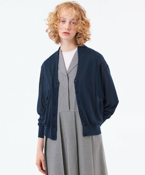 MACKINTOSH PHILOSOPHY / マッキントッシュ フィロソフィー ニット・セーター | 【WEB&一部店舗限定】【Heavenly Sheer Knit】ドルマンカーディガン（ネイビー3）