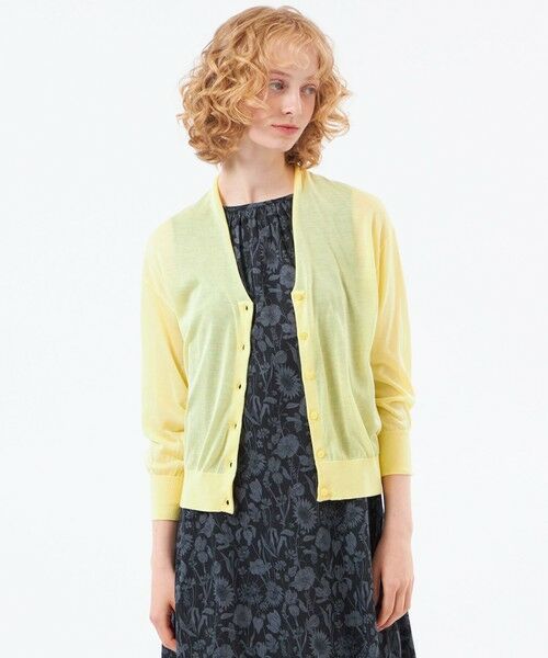 MACKINTOSH PHILOSOPHY / マッキントッシュ フィロソフィー ニット・セーター | 【WEB&一部店舗限定】【Heavenly Sheer Knit】ドルマンカーディガン（イエロー3）