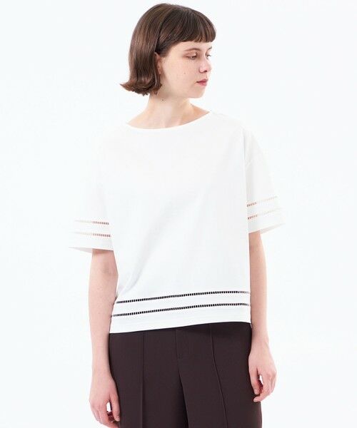 MACKINTOSH PHILOSOPHY / マッキントッシュ フィロソフィー カットソー | 【WEB&一部店舗限定】ハシゴレースプルオーバー（オフホワイト1）