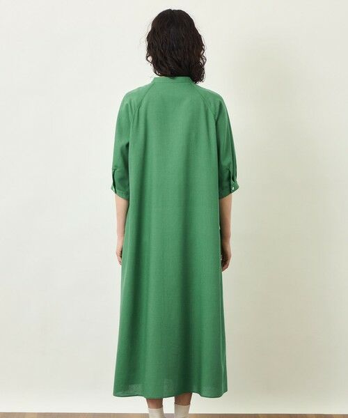 MACKINTOSH PHILOSOPHY / マッキントッシュ フィロソフィー ロング・マキシ丈ワンピース | GREY LABEL リネンミックスバンドカラーワンピース | 詳細5
