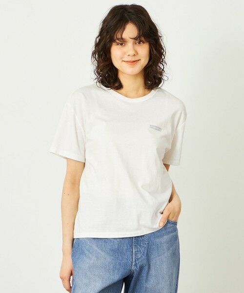 MACKINTOSH PHILOSOPHY / マッキントッシュ フィロソフィー カットソー | GREY LABEL リネンミックスロゴTシャツ(オフホワイト1)