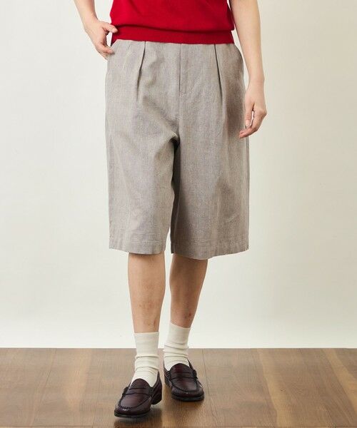 MACKINTOSH PHILOSOPHY / マッキントッシュ フィロソフィー その他パンツ | GREY LABEL リネンコットンヘリンボンハーフパンツ（ベージュ4）