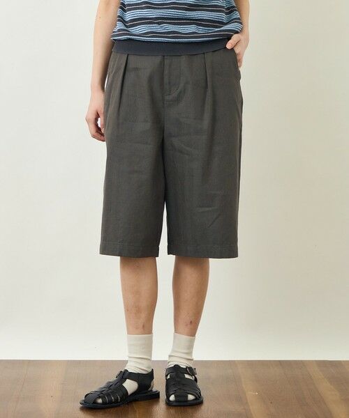 MACKINTOSH PHILOSOPHY / マッキントッシュ フィロソフィー その他パンツ | GREY LABEL リネンコットンヘリンボンハーフパンツ（カーキ4）