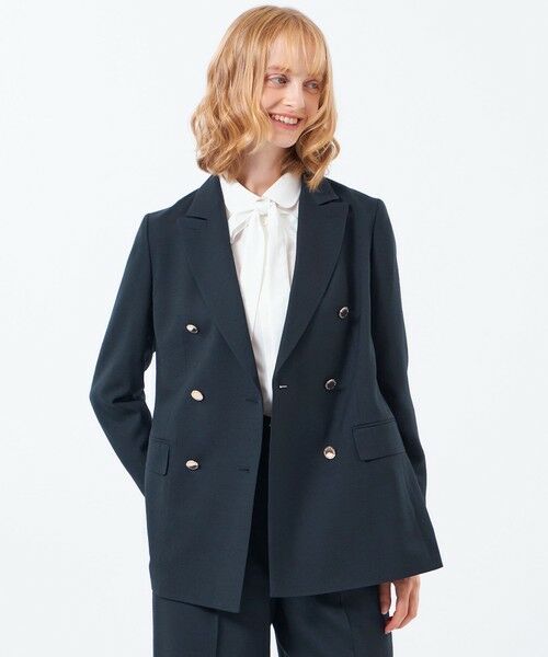 MACKINTOSH PHILOSOPHY / マッキントッシュ フィロソフィー ノーカラージャケット | 【TROTTER(トロッター)シリーズ】【RETFORD(レットフォード)】アクションオックス製(ネイビー3)