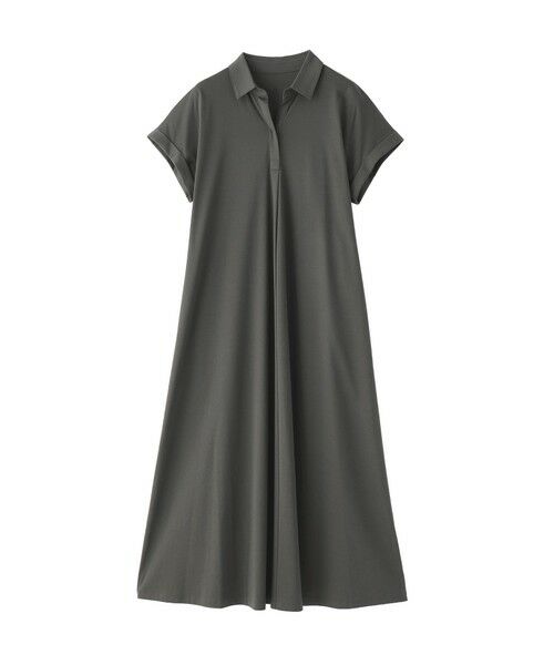 MACKINTOSH PHILOSOPHY / マッキントッシュ フィロソフィー ロング・マキシ丈ワンピース | 【WEB&一部店舗限定】スキッパージャージーワンピース（チャコールグレー1）
