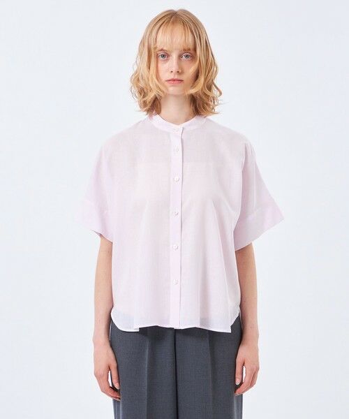 MACKINTOSH PHILOSOPHY / マッキントッシュ フィロソフィー シャツ・ブラウス | リネンミックスバンドカラーシャツ | 詳細4