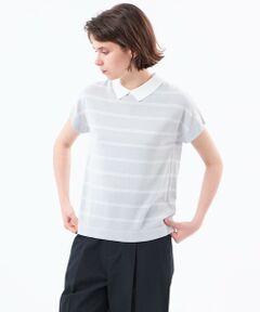 MACKINTOSH PHILOSOPHY / マッキントッシュ フィロソフィー ニット・セーター | 【Bicolor Knit Polo】ボーダー半袖