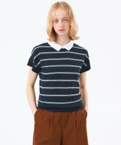 MACKINTOSH PHILOSOPHY / マッキントッシュ フィロソフィー ニット・セーター | 【Bicolor Knit Polo】ボーダー半袖