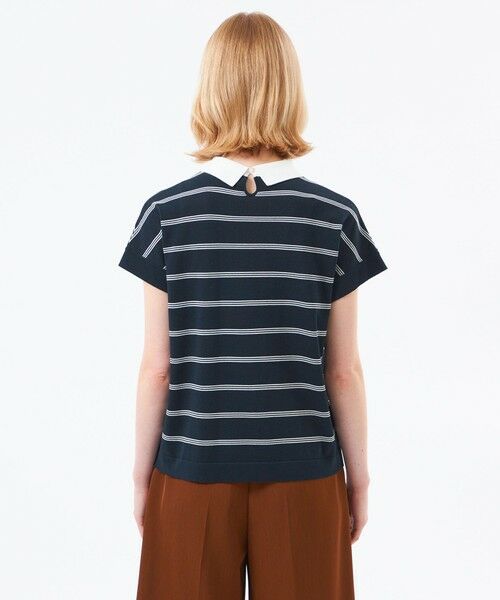 MACKINTOSH PHILOSOPHY / マッキントッシュ フィロソフィー ニット・セーター | 【Bicolor Knit Polo】ボーダー半袖 | 詳細6