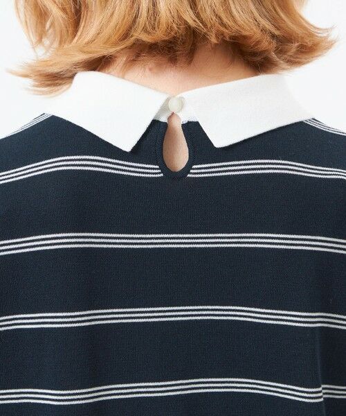 MACKINTOSH PHILOSOPHY / マッキントッシュ フィロソフィー ニット・セーター | 【Bicolor Knit Polo】ボーダー半袖 | 詳細8
