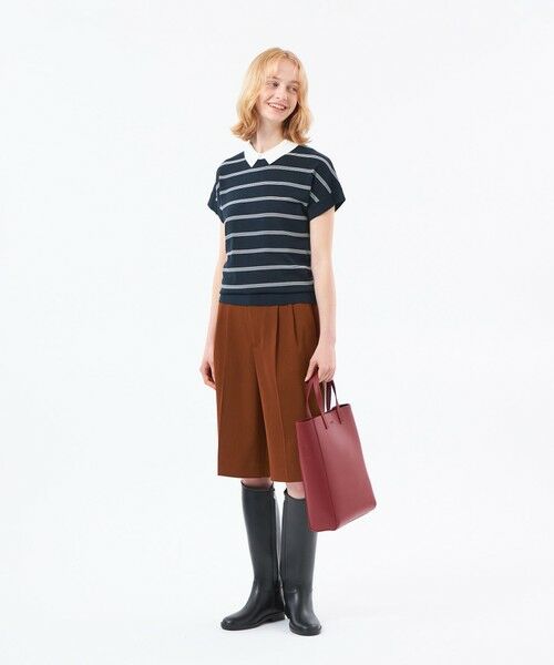 MACKINTOSH PHILOSOPHY / マッキントッシュ フィロソフィー ニット・セーター | 【Bicolor Knit Polo】ボーダー半袖 | 詳細2