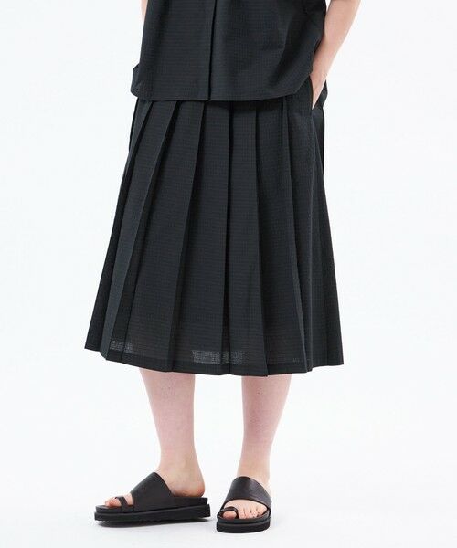 MACKINTOSH PHILOSOPHY / マッキントッシュ フィロソフィー ロング・マキシ丈スカート | ドットエアーサッカースカート（ブラック1）
