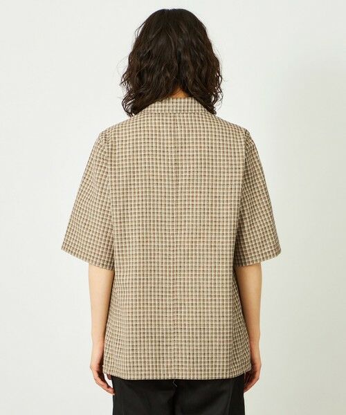 MACKINTOSH PHILOSOPHY / マッキントッシュ フィロソフィー ノーカラージャケット | GREY LABEL リネンミックスチェックジャケット | 詳細4
