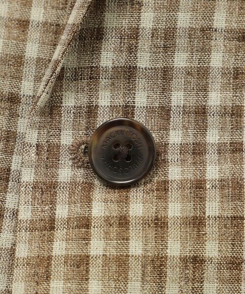MACKINTOSH PHILOSOPHY / マッキントッシュ フィロソフィー ノーカラージャケット | GREY LABEL リネンミックスチェックジャケット | 詳細7