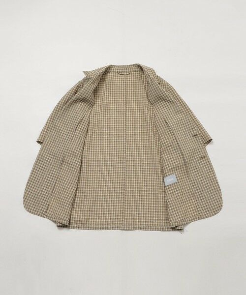MACKINTOSH PHILOSOPHY / マッキントッシュ フィロソフィー ノーカラージャケット | GREY LABEL リネンミックスチェックジャケット | 詳細8