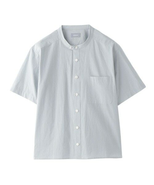 MACKINTOSH PHILOSOPHY / マッキントッシュ フィロソフィー シャツ・ブラウス | GREY LABEL バンドカラーショートスリーブシャツ（ブルー1）