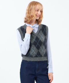 MACKINTOSH PHILOSOPHY / マッキントッシュ フィロソフィー ニット・セーター | モヘアミックスアーガイルベスト
