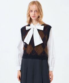 MACKINTOSH PHILOSOPHY / マッキントッシュ フィロソフィー ニット・セーター | モヘアミックスアーガイルベスト