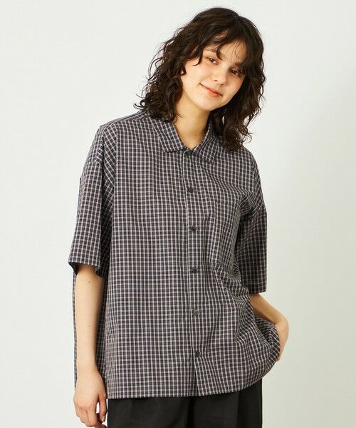 MACKINTOSH PHILOSOPHY / マッキントッシュ フィロソフィー シャツ・ブラウス | GREY LABEL チェックショートスリーブシャツ（ブラック1）