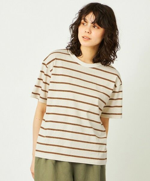 MACKINTOSH PHILOSOPHY / マッキントッシュ フィロソフィー カットソー | GREY LABEL マルチボーダー半袖Ｔシャツ（オフホワイト1）