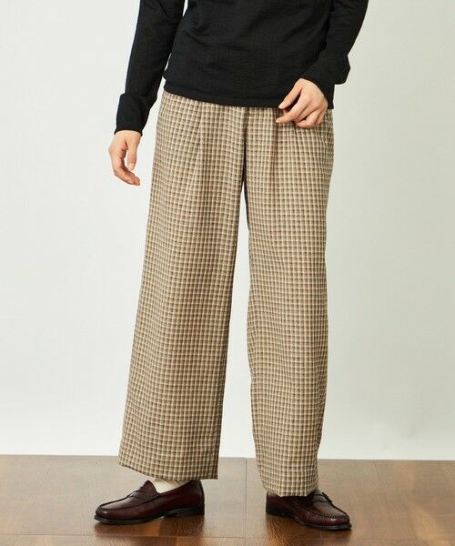 MACKINTOSH PHILOSOPHY / マッキントッシュ フィロソフィー その他パンツ | GREY LABEL リネンミックスチェックパンツ(ベージュ6)