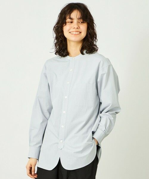 MACKINTOSH PHILOSOPHY / マッキントッシュ フィロソフィー シャツ・ブラウス | GREY LABEL バンドカラーシャツ（ブルー1）