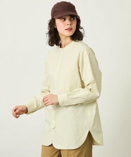 MACKINTOSH PHILOSOPHY / マッキントッシュ フィロソフィー シャツ・ブラウス | GREY LABEL パターンドバンドカラーシャツ(イエロー1)