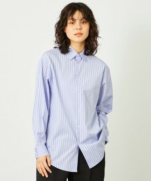 MACKINTOSH PHILOSOPHY / マッキントッシュ フィロソフィー シャツ・ブラウス | GREY LABEL レギュラーカラーシャツTHOMAS MASON製（ブルー1）