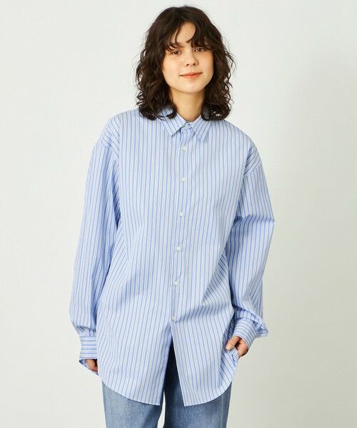 MACKINTOSH PHILOSOPHY / マッキントッシュ フィロソフィー シャツ・ブラウス | GREY LABEL レギュラーカラーシャツTHOMAS MASON製（ブルー4）