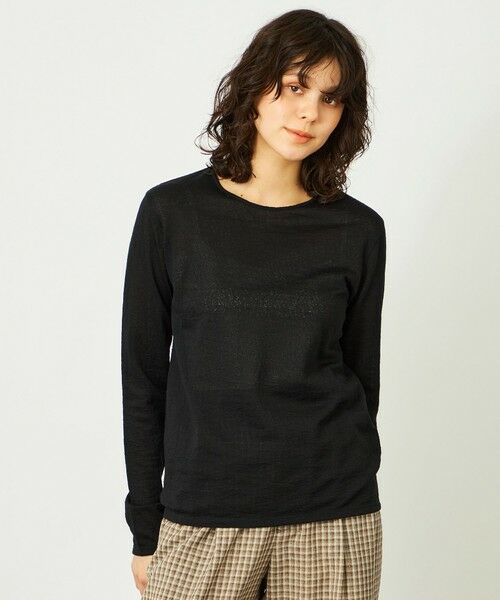 MACKINTOSH PHILOSOPHY / マッキントッシュ フィロソフィー カットソー | GREY LABEL レースジャガードプルオーバー（ブラック1）