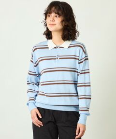 MACKINTOSH PHILOSOPHY / マッキントッシュ フィロソフィー ニット・セーター | GREY LABEL ファインコットンボーダーポロニット
