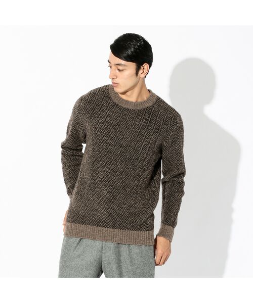 セール ブークレヘリンボン クルーネックプルオーバー ニット セーター Mackintosh Philosophy Mens マッキントッシュ フィロソフィー メンズ ファッション通販 タカシマヤファッションスクエア