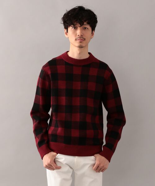 セール バッファローチェック クルーネックプルオーバーニット ニット セーター Mackintosh Philosophy Mens マッキントッシュ フィロソフィー メンズ ファッション通販 タカシマヤファッションスクエア