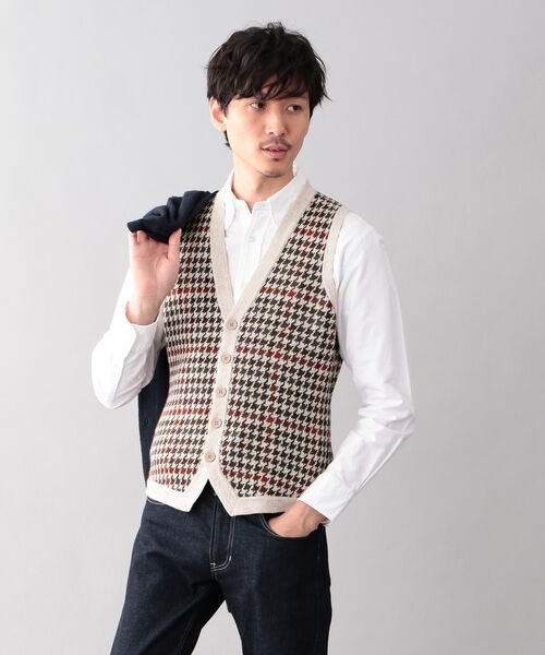 セール ジャカードチェック ニットベスト ベスト Mackintosh Philosophy Mens マッキントッシュ フィロソフィー メンズ ファッション通販 タカシマヤファッションスクエア