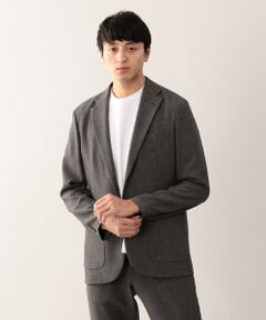 【EASY DRESSING】 麻調ストレッチ シングル2Bジャケット