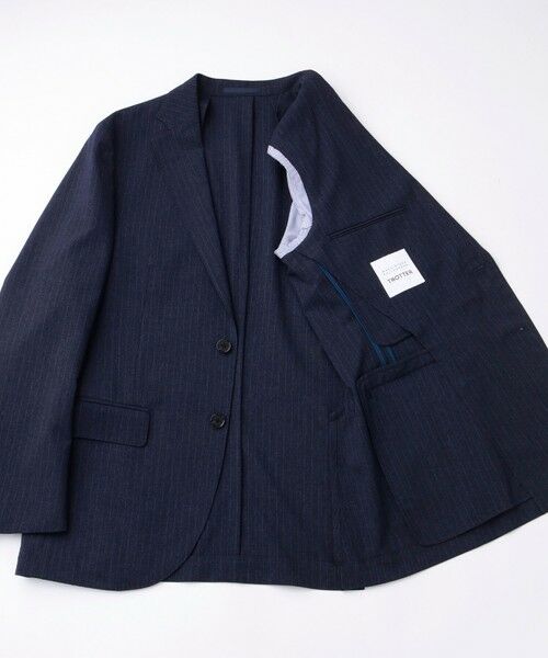 MACKINTOSH PHILOSOPHY(MENS) / マッキントッシュ フィロソフィー　メンズ ノーカラージャケット | トロッターエクストラソリッドジャケット　ピンストライプストレッチ | 詳細14