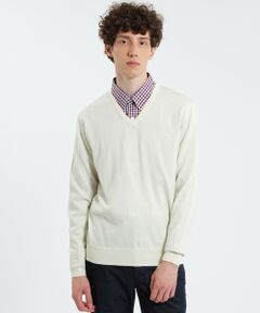 MACKINTOSH PHILOSOPHY(MENS) / マッキントッシュ フィロソフィー　メンズ ニット・セーター | ハイゲージ天竺 ニット Vネックプルオーバー