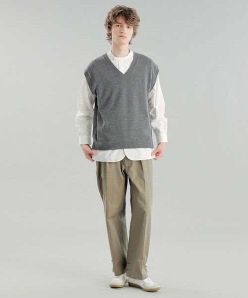 MACKINTOSH PHILOSOPHY(MENS) / マッキントッシュ フィロソフィー　メンズ ニット・セーター | GREY LABEL コットンウールVネックニットベスト | 詳細1