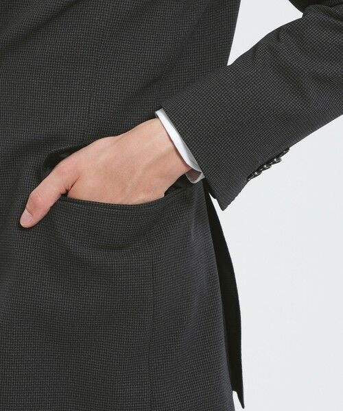 MACKINTOSH PHILOSOPHY(MENS) / マッキントッシュ フィロソフィー　メンズ ノーカラージャケット | トロッター エクストラソリッド ジャケット マイクロハウンドトゥース | 詳細6