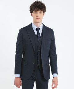 MACKINTOSH PHILOSOPHY(MENS) / マッキントッシュ フィロソフィー　メンズ ノーカラージャケット | トロッター ジャケット#000（ナンバーゼロ）バーズアイストレッチ