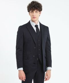 MACKINTOSH PHILOSOPHY(MENS) / マッキントッシュ フィロソフィー　メンズ ノーカラージャケット | トロッター ジャケット#000（ナンバーゼロ）バーズアイストレッチ