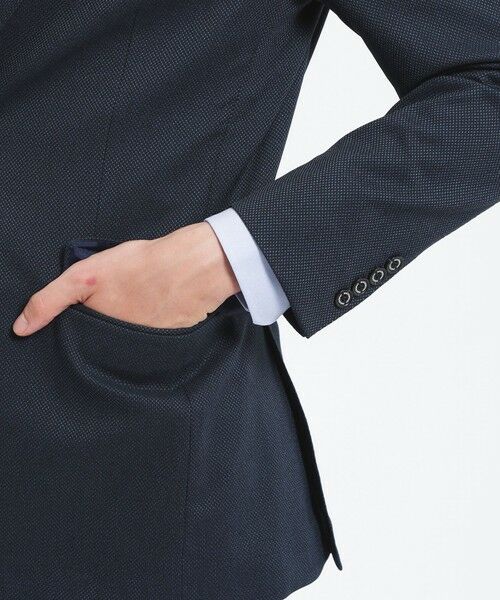 MACKINTOSH PHILOSOPHY(MENS) / マッキントッシュ フィロソフィー　メンズ ノーカラージャケット | トロッター ジャケット#000（ナンバーゼロ）バーズアイストレッチ | 詳細10