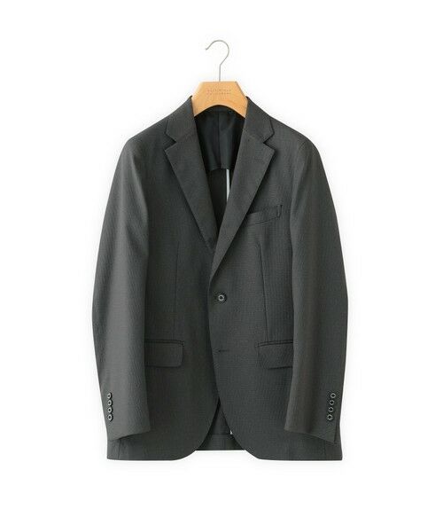 MACKINTOSH PHILOSOPHY(MENS) / マッキントッシュ フィロソフィー　メンズ ノーカラージャケット | トロッター ジャケット#000（ナンバーゼロ）バーズアイストレッチ | 詳細3