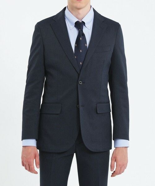 MACKINTOSH PHILOSOPHY(MENS) / マッキントッシュ フィロソフィー　メンズ ノーカラージャケット | トロッター ジャケット#000（ナンバーゼロ）バーズアイストレッチ | 詳細7