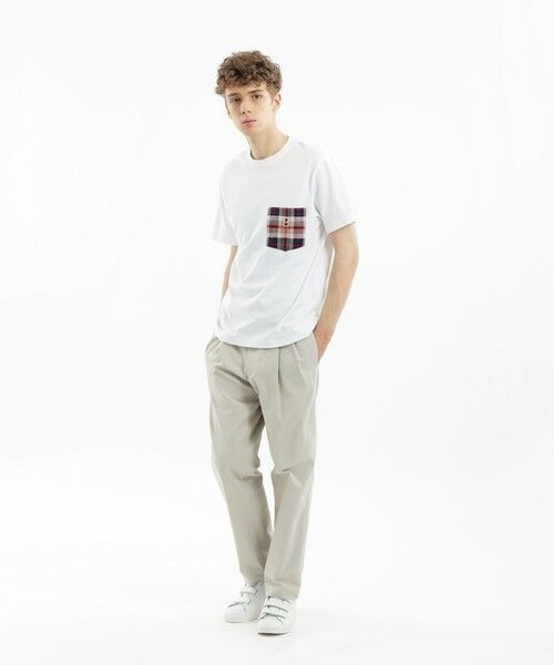 MACKINTOSH PHILOSOPHY(MENS) / マッキントッシュ フィロソフィー　メンズ カットソー | バッキンガムベア チェックポケット半袖Tシャツ | 詳細1